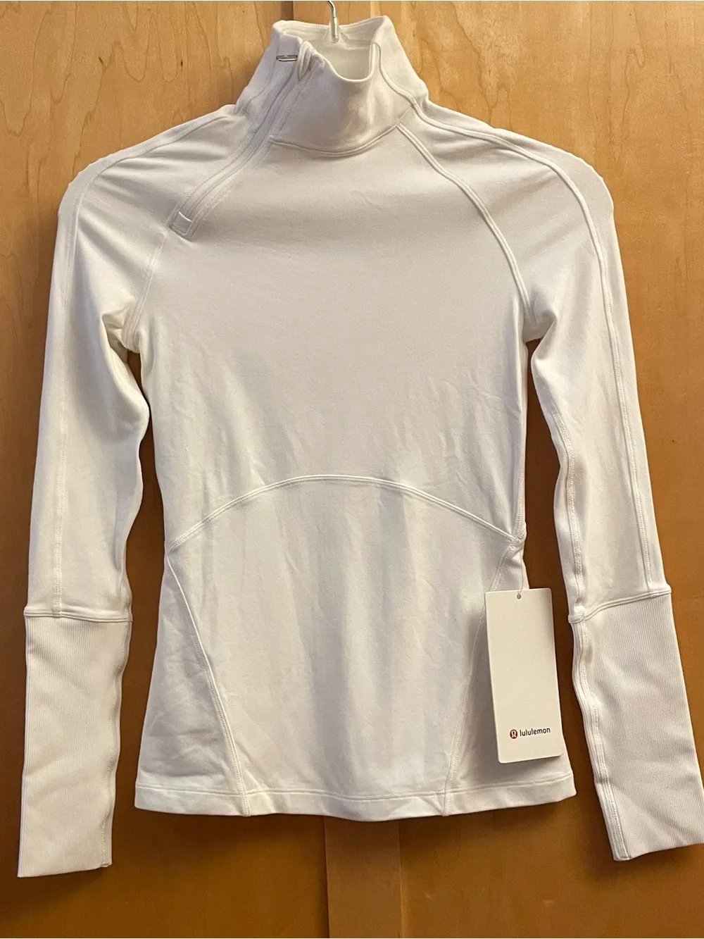 NWT Lululemon Brisk Running Half Zip White Size 2